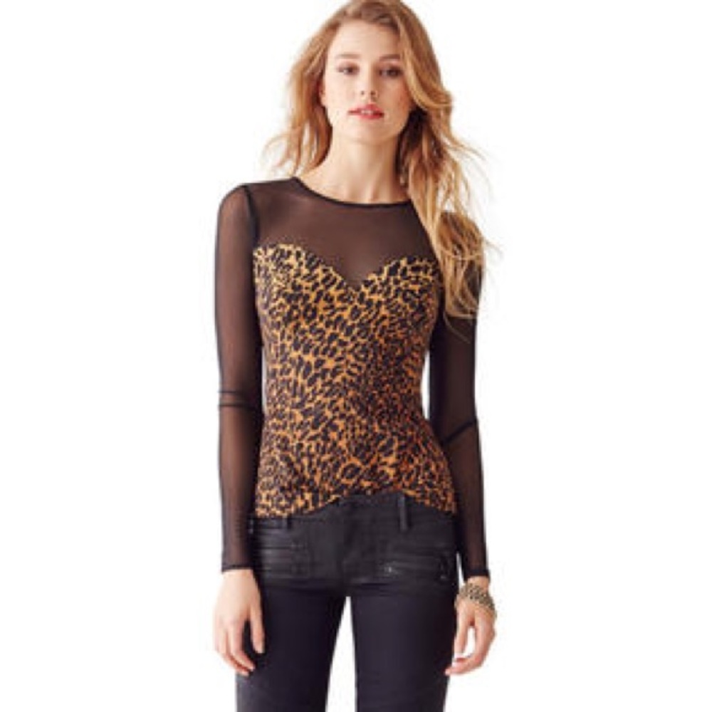 Guess fitted top cheetah print 🐾! Animal Print S